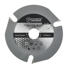 Диск пильний по деревині із твердосплавними напайками 125х22,3, 3Т, Polax